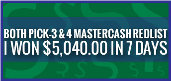 Both Pick-3 and Pick-4 Mastercash Redlists
