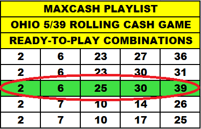 Maxcash Playlist Ohio combinations- Visually impaired users please see our Accessibility Statement on the Terms Of Use page