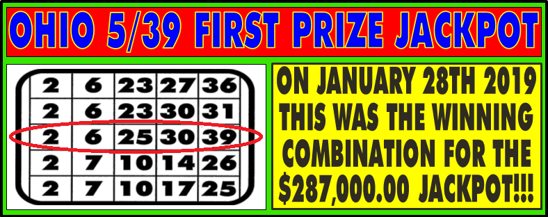 Ohio first prize jackpot- Visually impaired users please see our Accessibility Statement on the Terms Of Use page